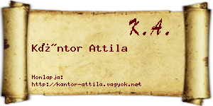 Kántor Attila névjegykártya