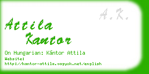 attila kantor business card